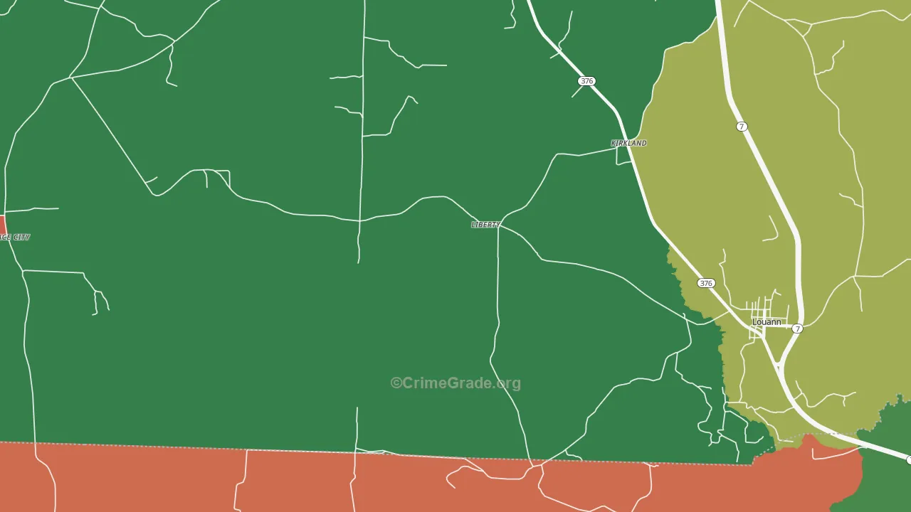 Liberty, AR Map of Assault Rates