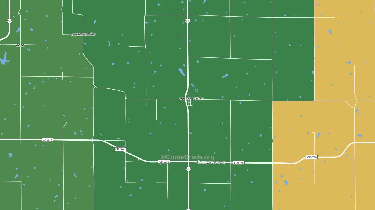 Liberty Center, IA Map of Assault Rates