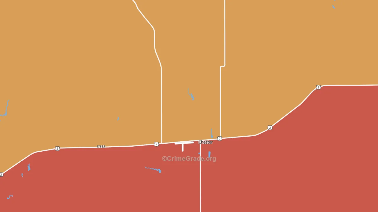 Liberty County, MT Map of Assault Rates