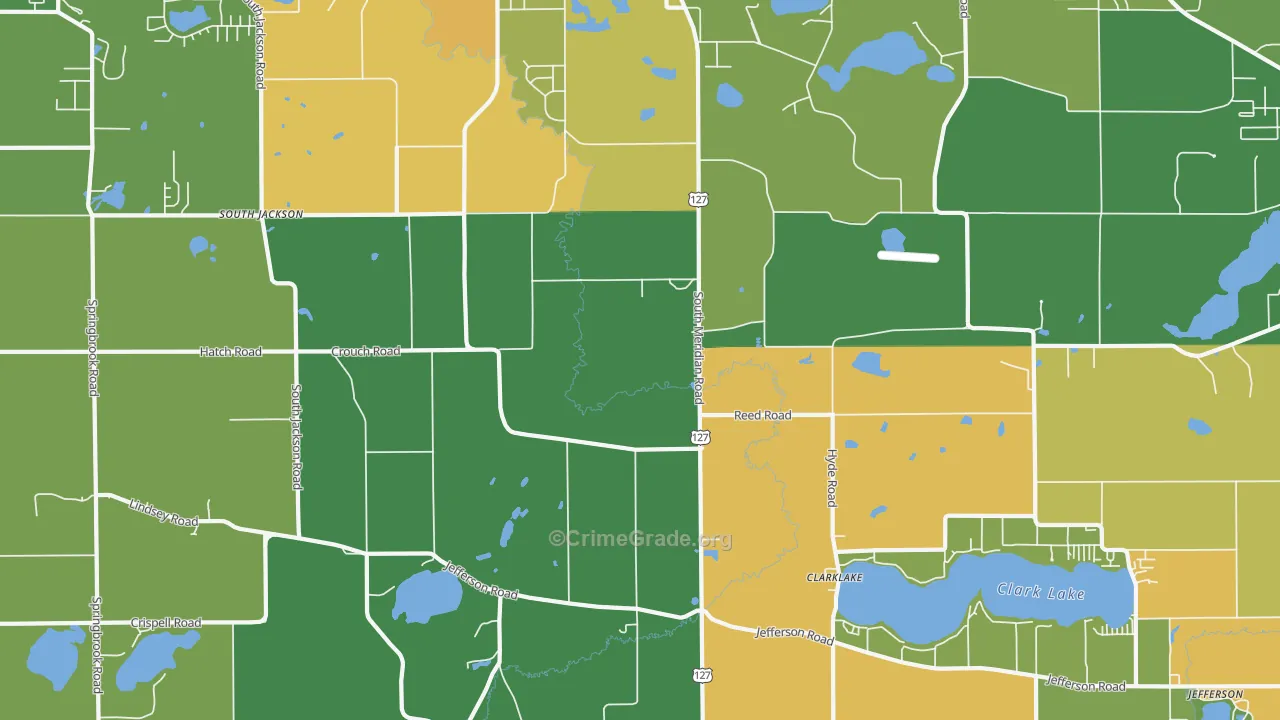 Liberty, MI Map of Assault Rates