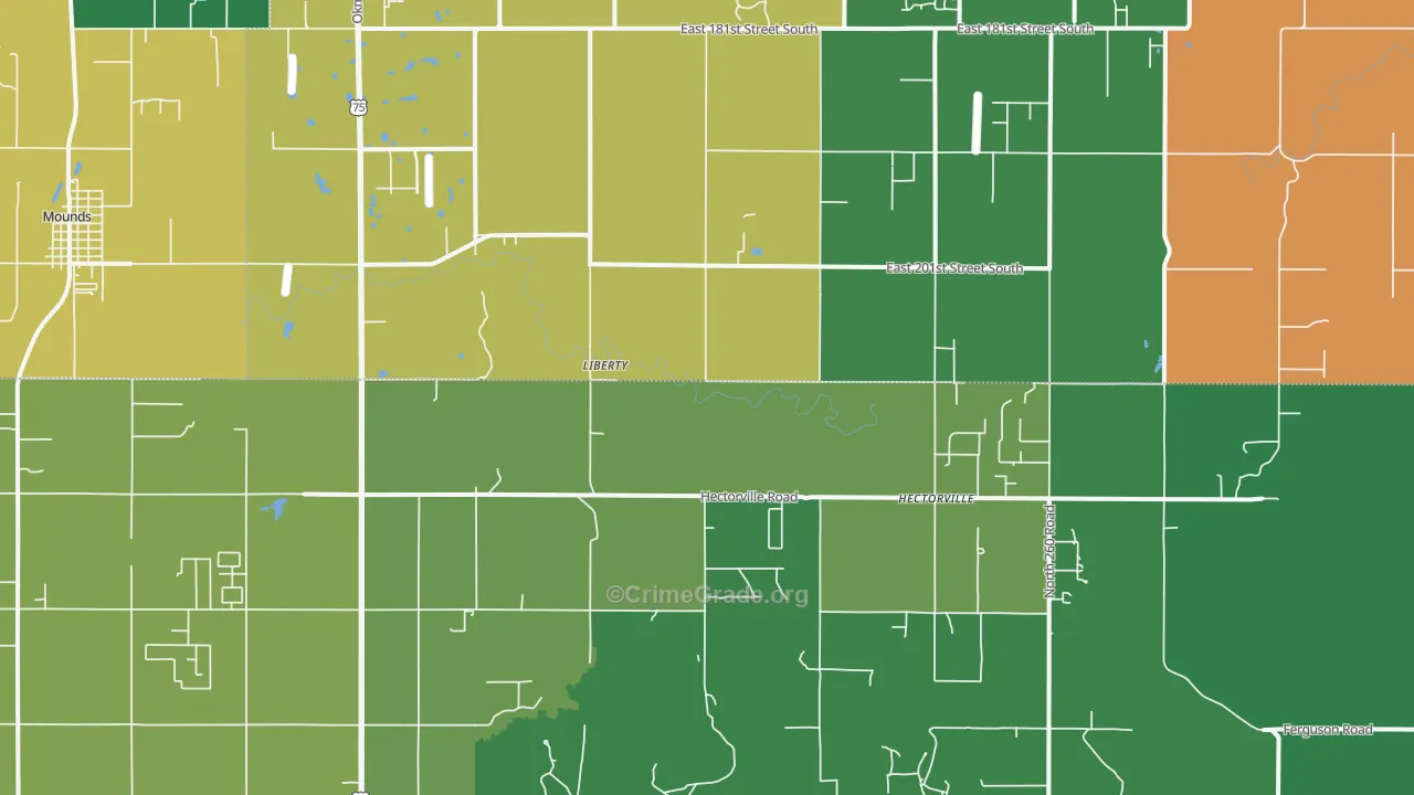 Liberty, OK Map of Assault Rates