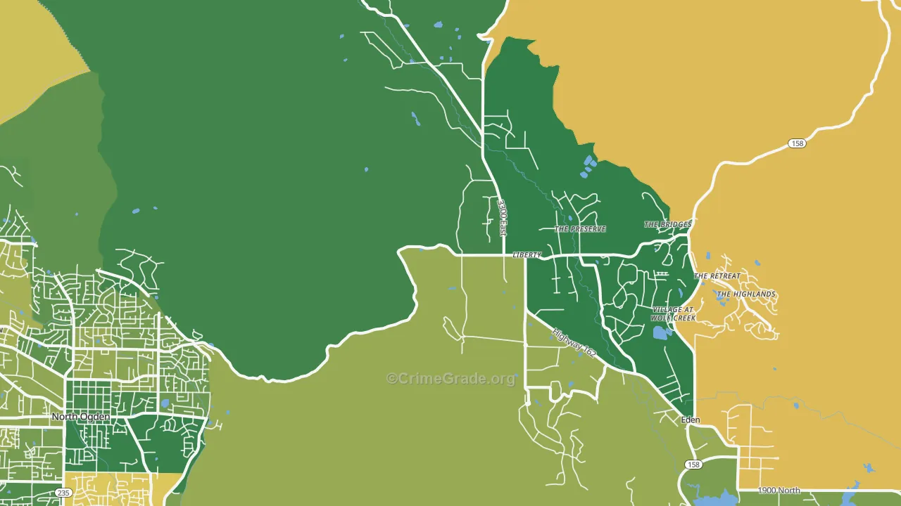 Liberty, UT Map of Assault Rates
