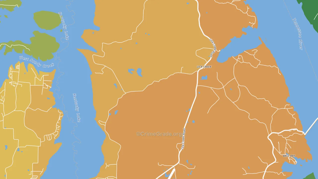 Lick Creek, TN Map of Assault Rates