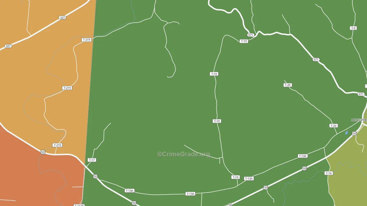 Lickskillet, OH Map of Assault Rates