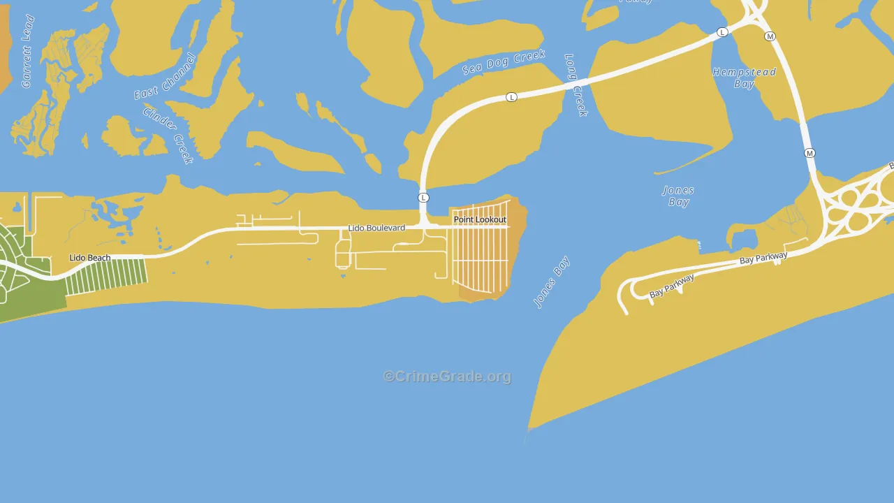 Lido Beach, NY Map of Assault Rates