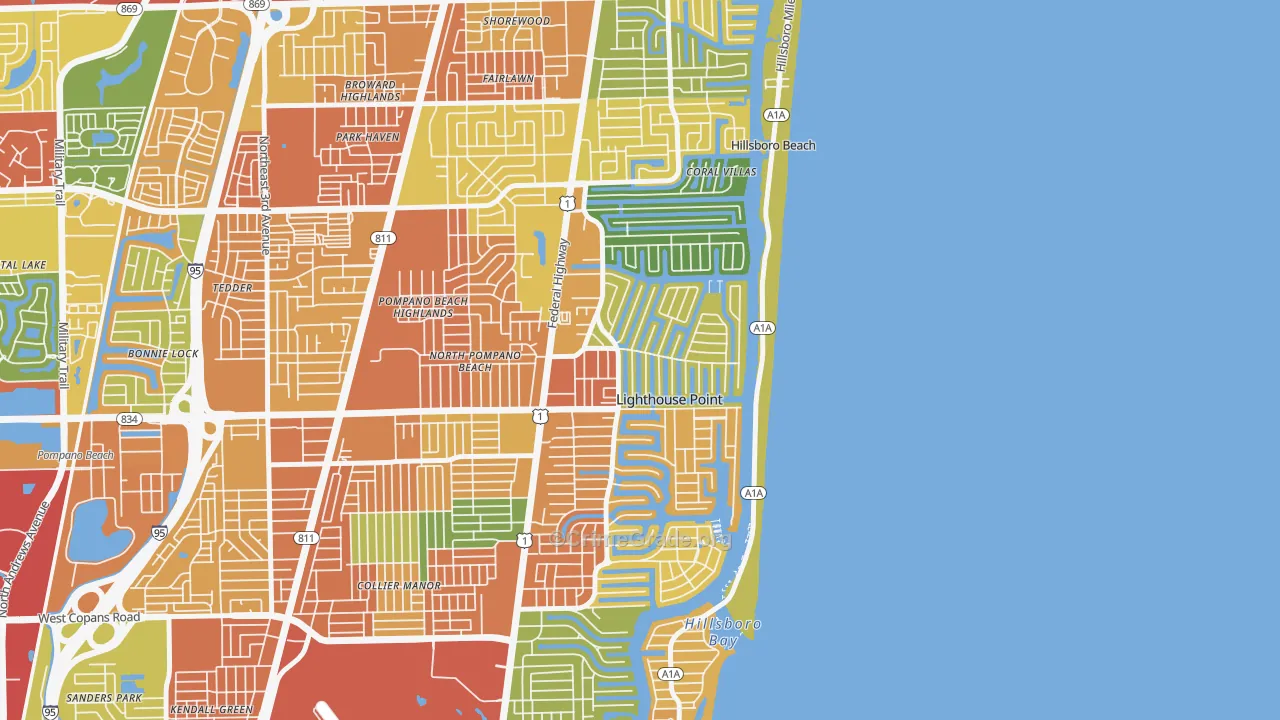 Lighthouse Point, FL Map of Assault Rates