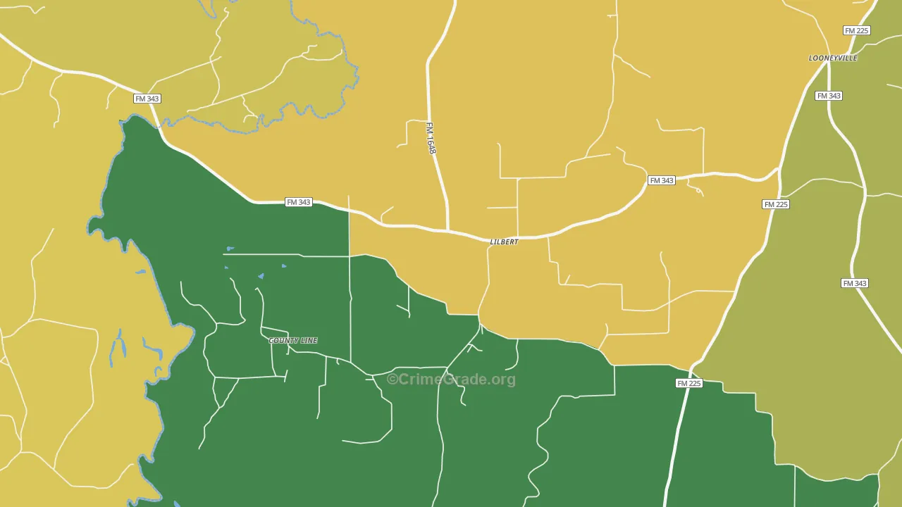 Lilbert, TX Map of Assault Rates