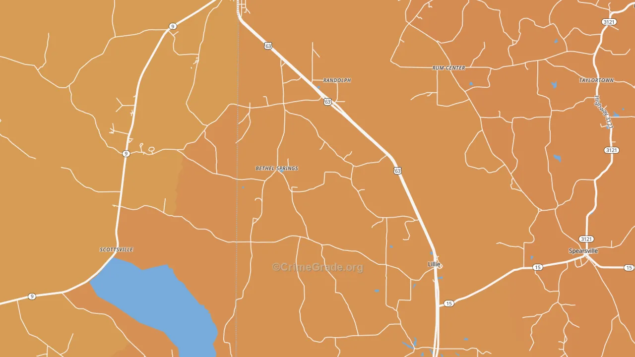 Lillie, LA Map of Assault Rates