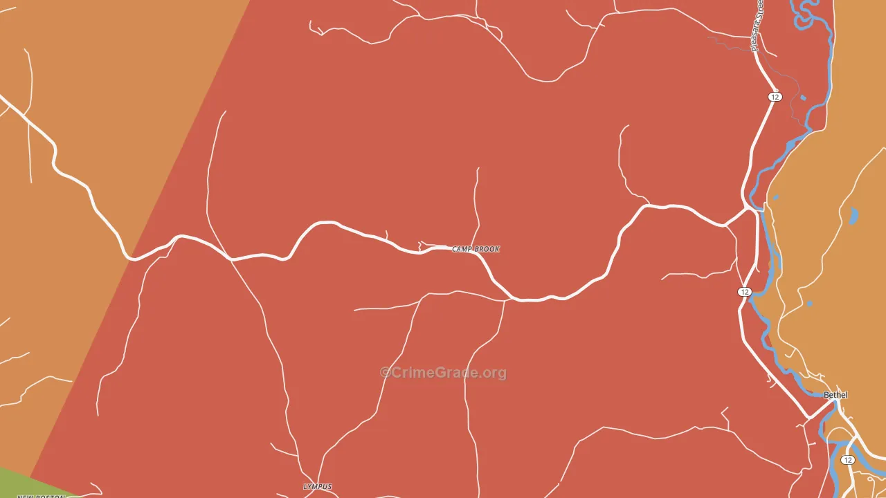 Lilliesville, VT Map of Assault Rates