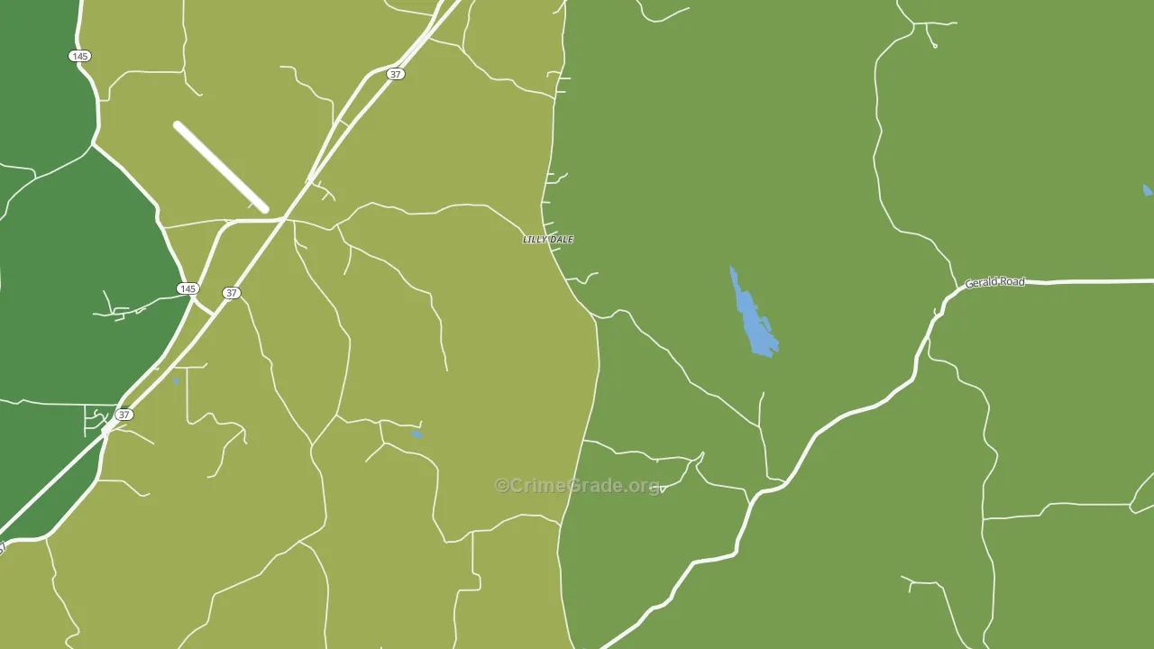 Lilly Dale, IN Map of Assault Rates