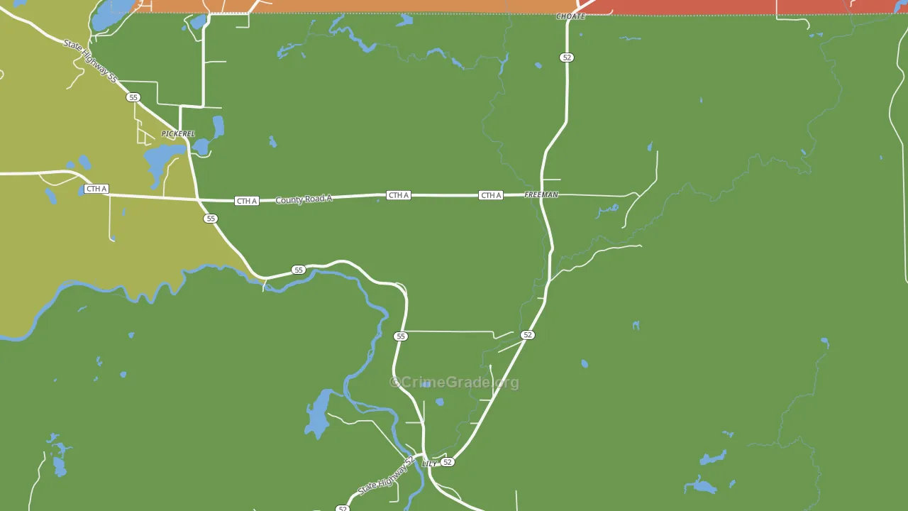 Lily, WI Map of Assault Rates