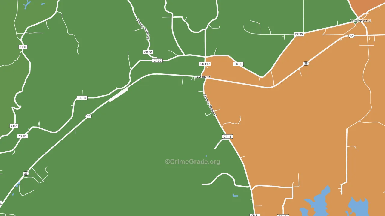 Lim Rock, AL Map of Assault Rates