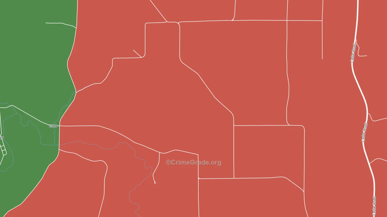 Lima, IA Map of Assault Rates