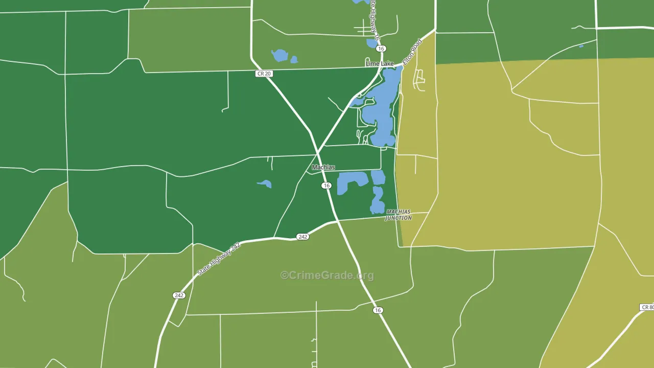 Lime Lake, NY Map of Assault Rates