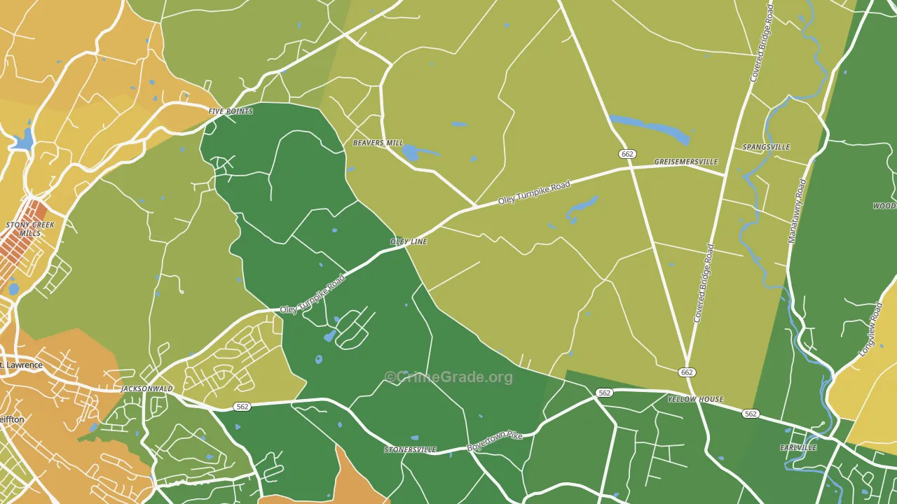Limekiln, PA Map of Assault Rates