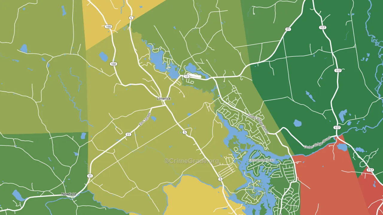 Limerick, ME Map of Assault Rates