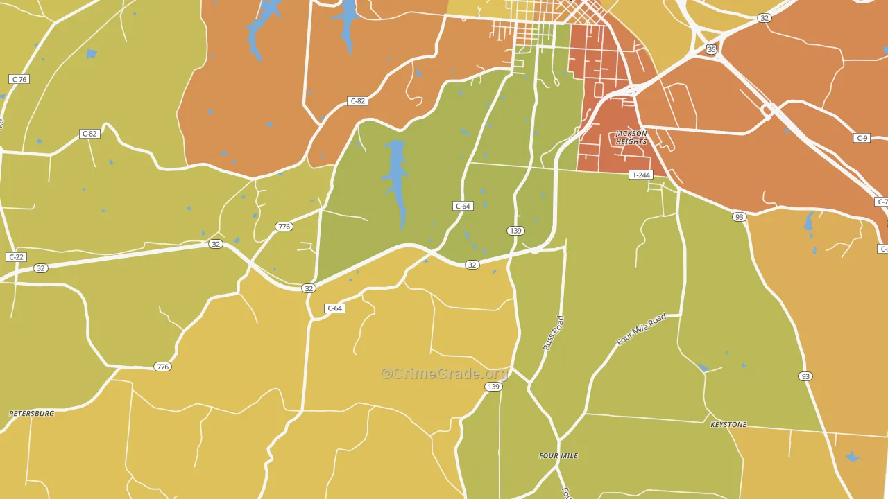 Limerick, OH Map of Assault Rates