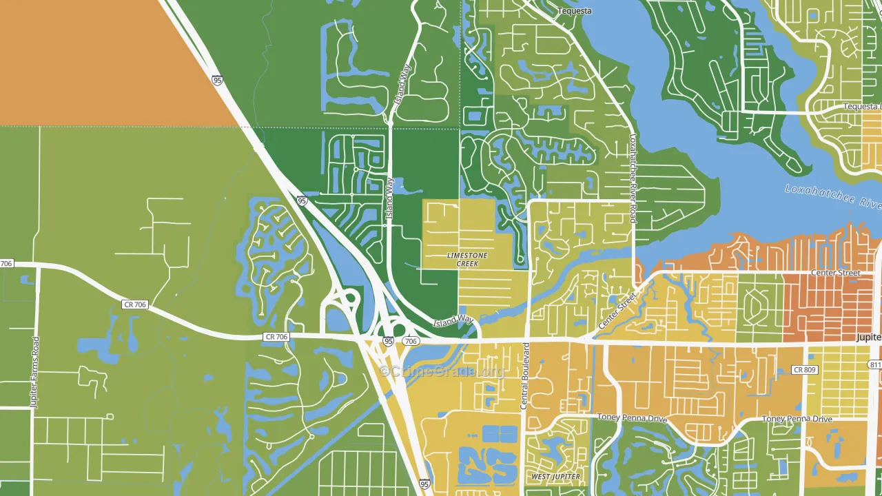 Limestone Creek, FL Map of Assault Rates