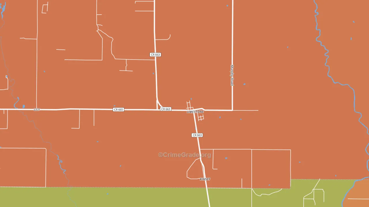 Limestone, FL Map of Assault Rates