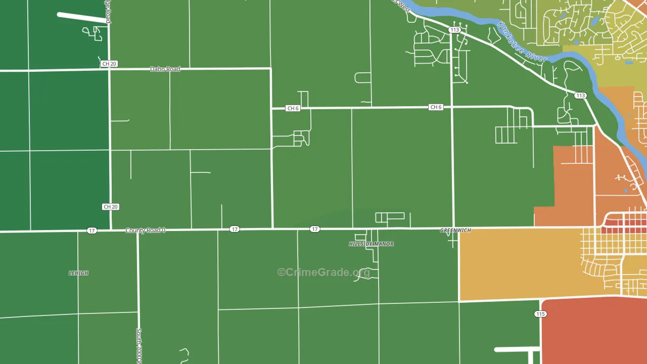 Limestone, IL Map of Assault Rates