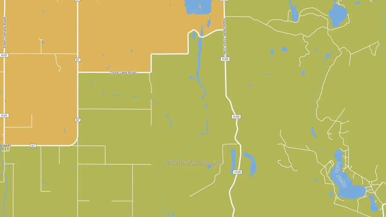 Limestone, MI Map of Assault Rates