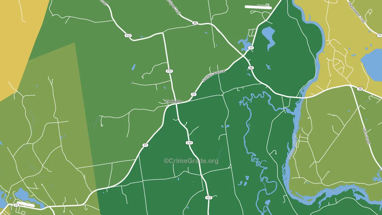 Limington, ME Map of Assault Rates