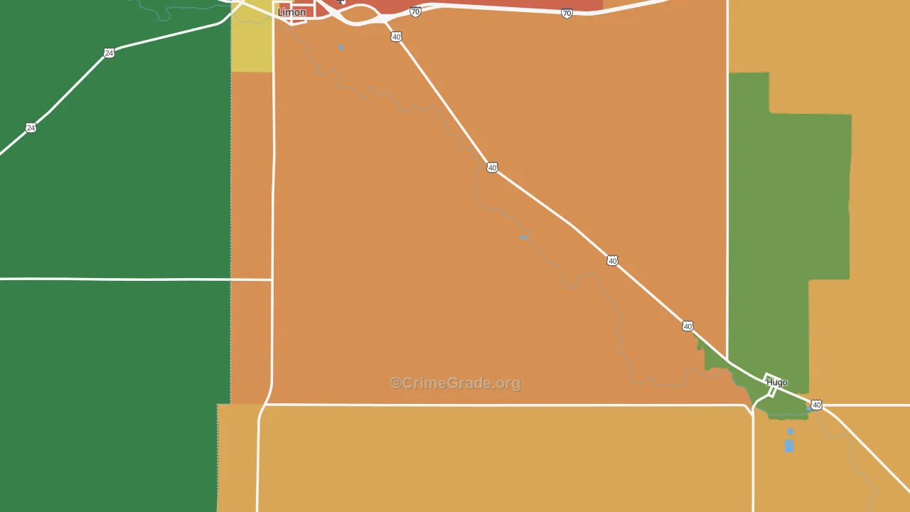 Lincoln County, CO Map of Assault Rates