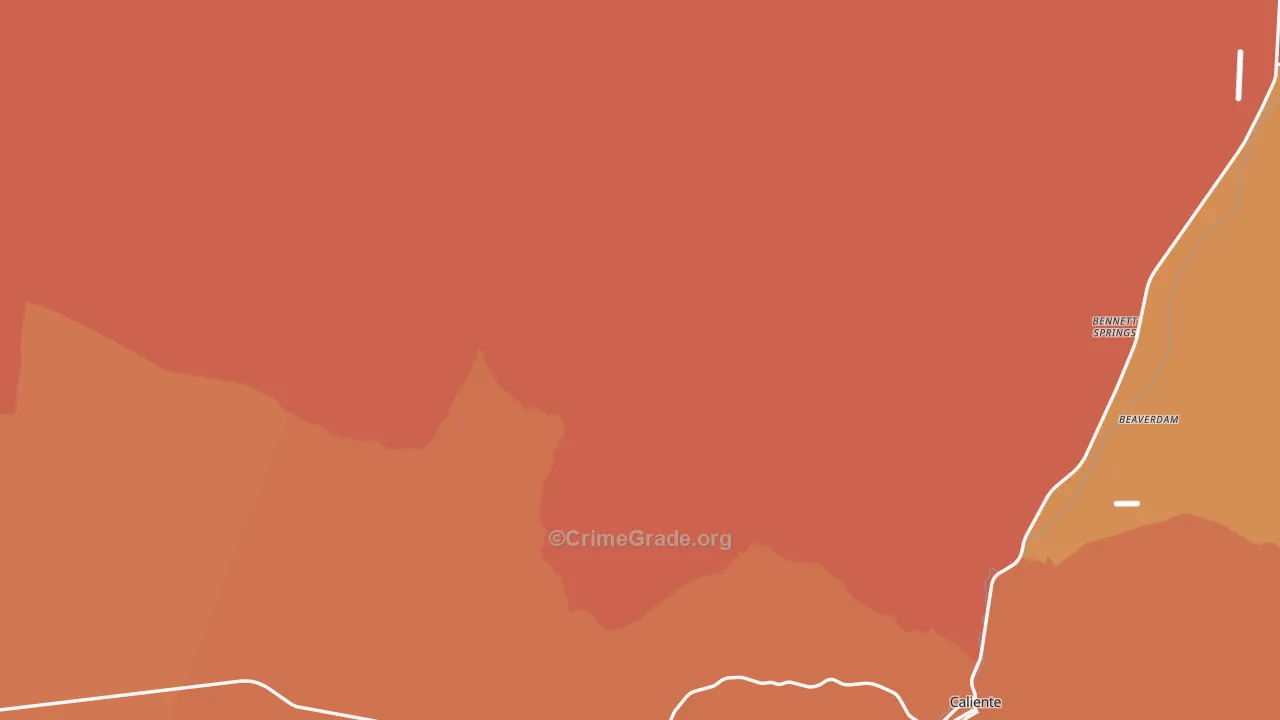 Lincoln County, NV Map of Assault Rates
