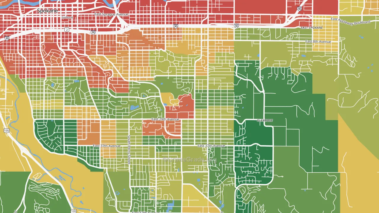 Lincoln Heights, Spokane, WA Map of Assault Rates