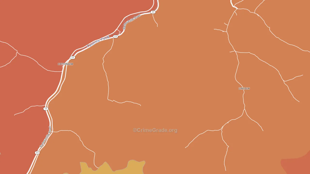 Lincoln, KY Map of Assault Rates