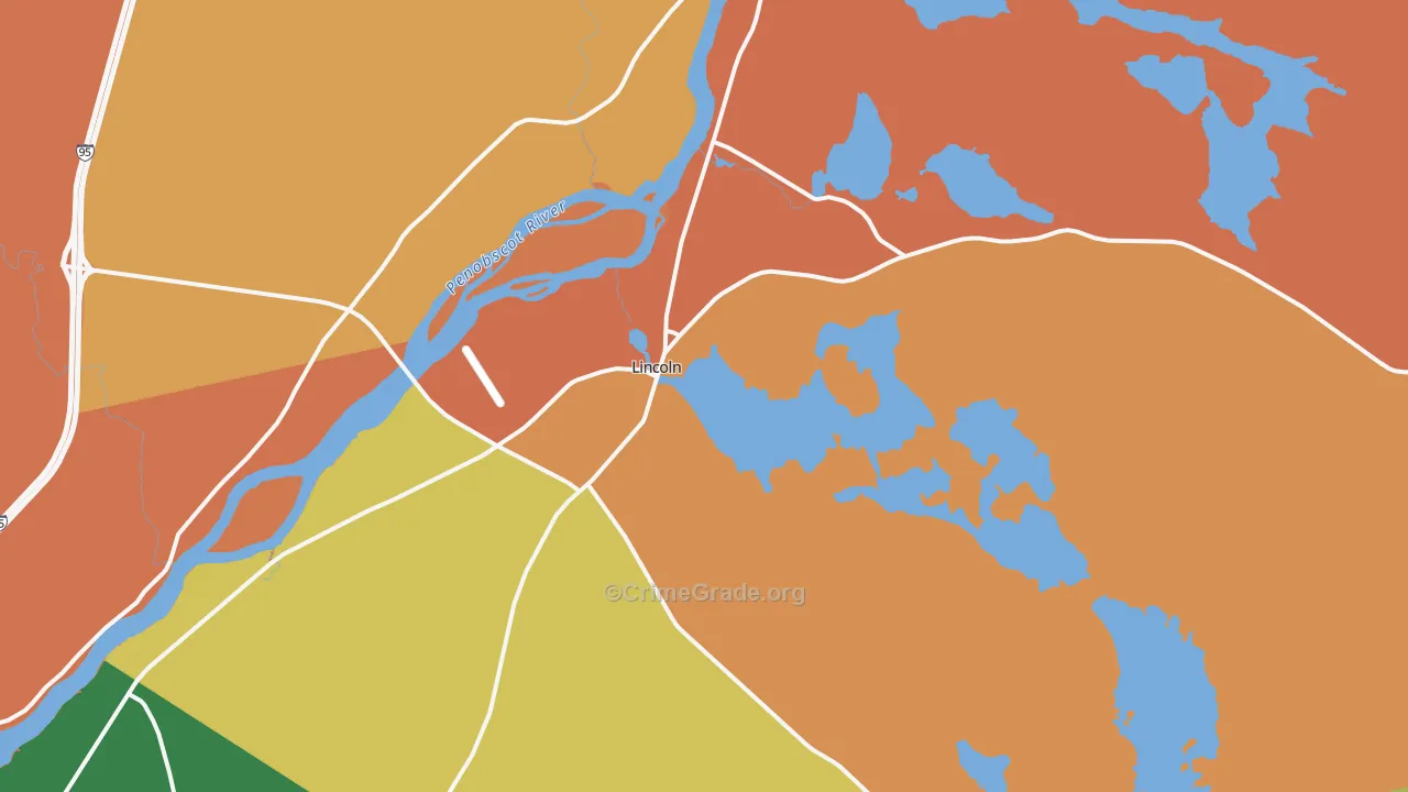 Lincoln, ME Map of Assault Rates