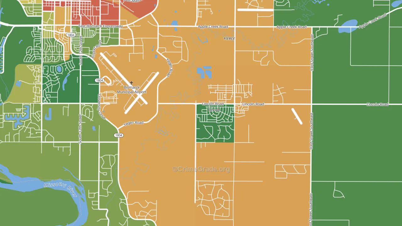 Lincoln, ND Map of Assault Rates