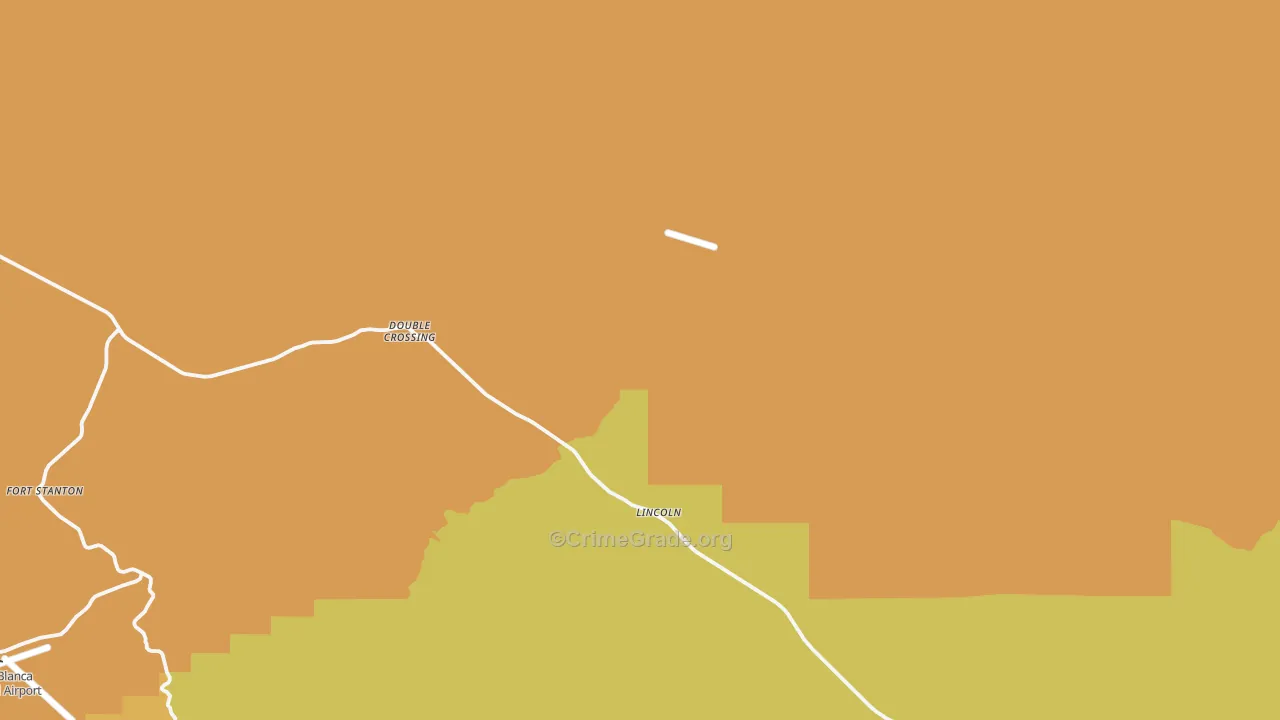 Lincoln, NM Map of Assault Rates