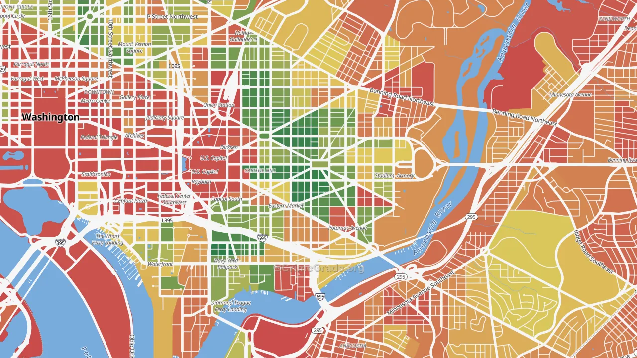 Lincoln Park, Washington, DC Map of Assault Rates