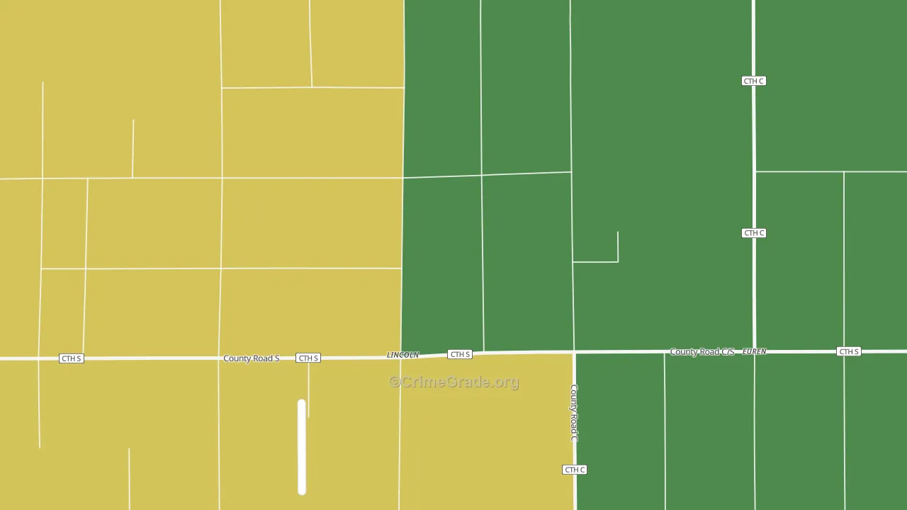 Lincoln, WI Map of Assault Rates