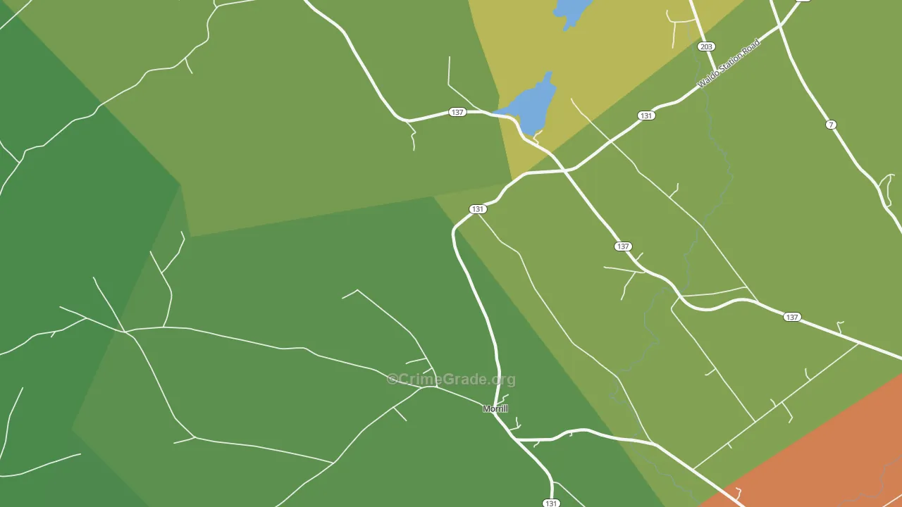 Lincolnville Center, ME Map of Assault Rates