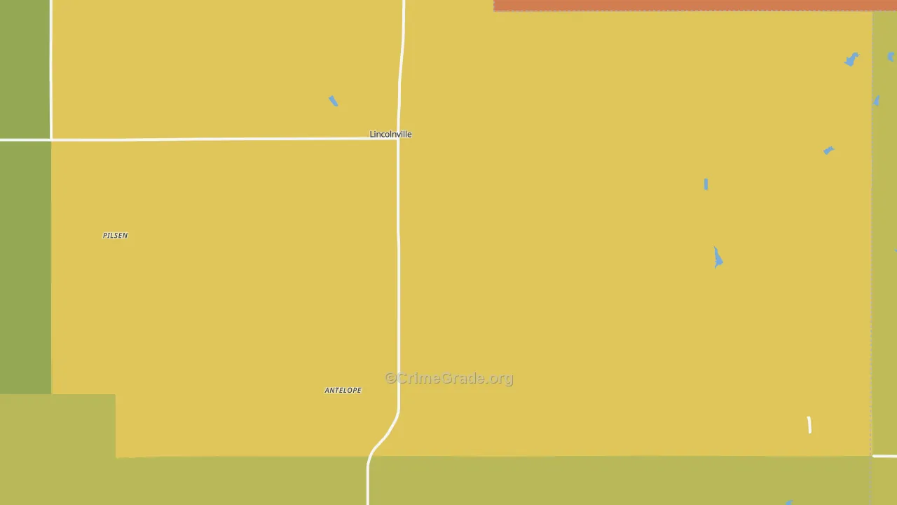 Lincolnville, KS Map of Assault Rates