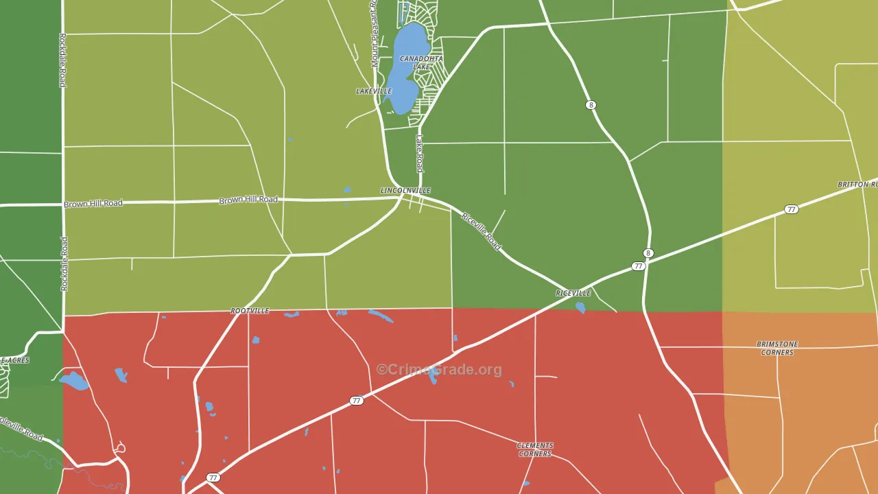 Lincolnville, PA Map of Assault Rates