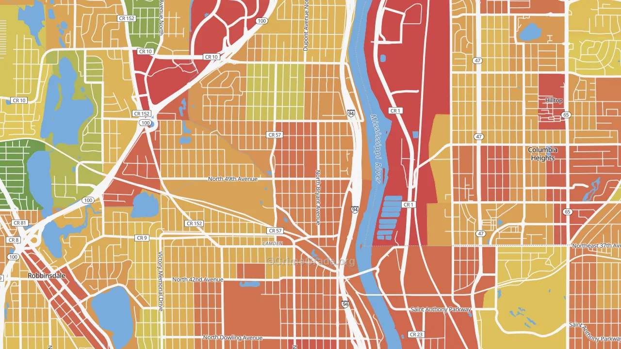 Lind-Bohanon, Minneapolis, MN Map of Assault Rates