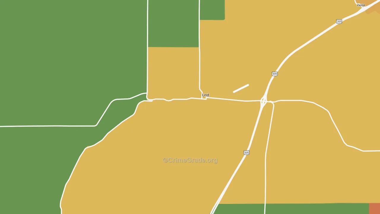 Lind, WA Map of Assault Rates