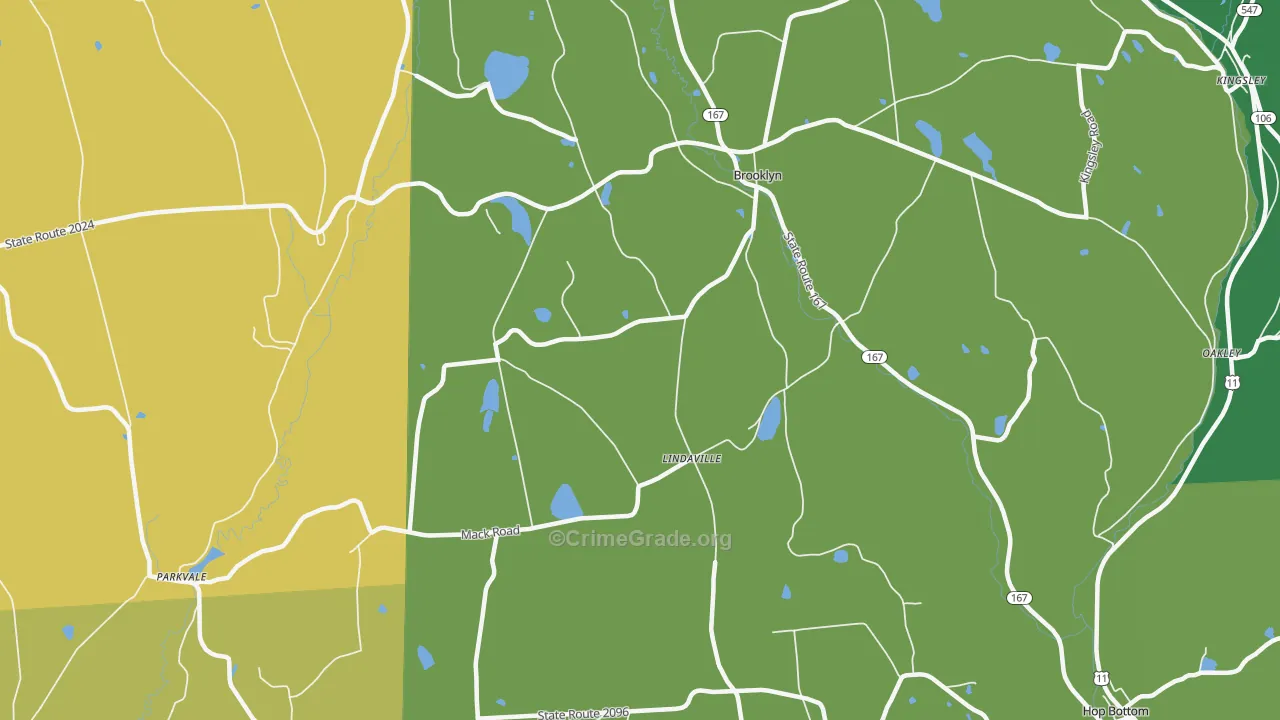 Lindaville, PA Map of Assault Rates