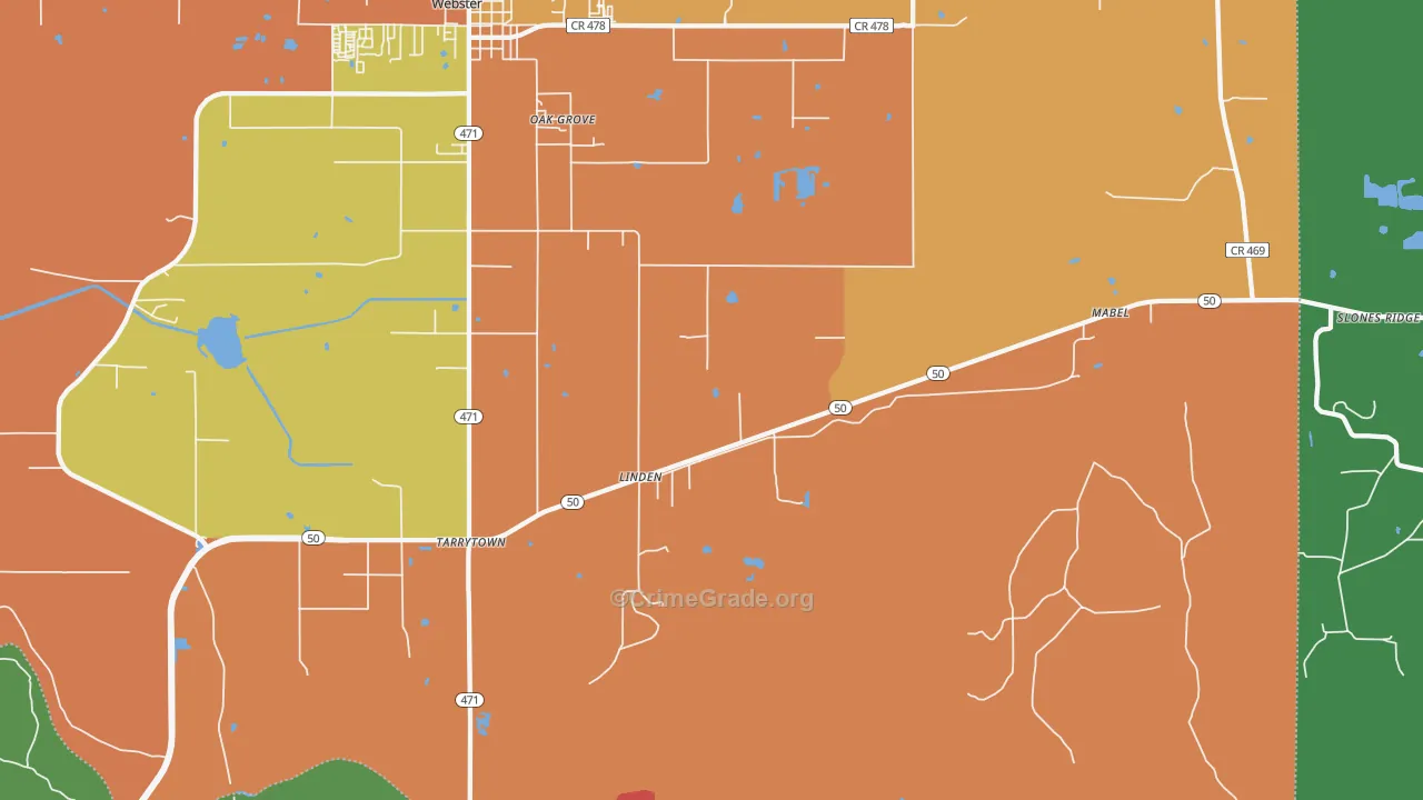 Linden, FL Map of Assault Rates