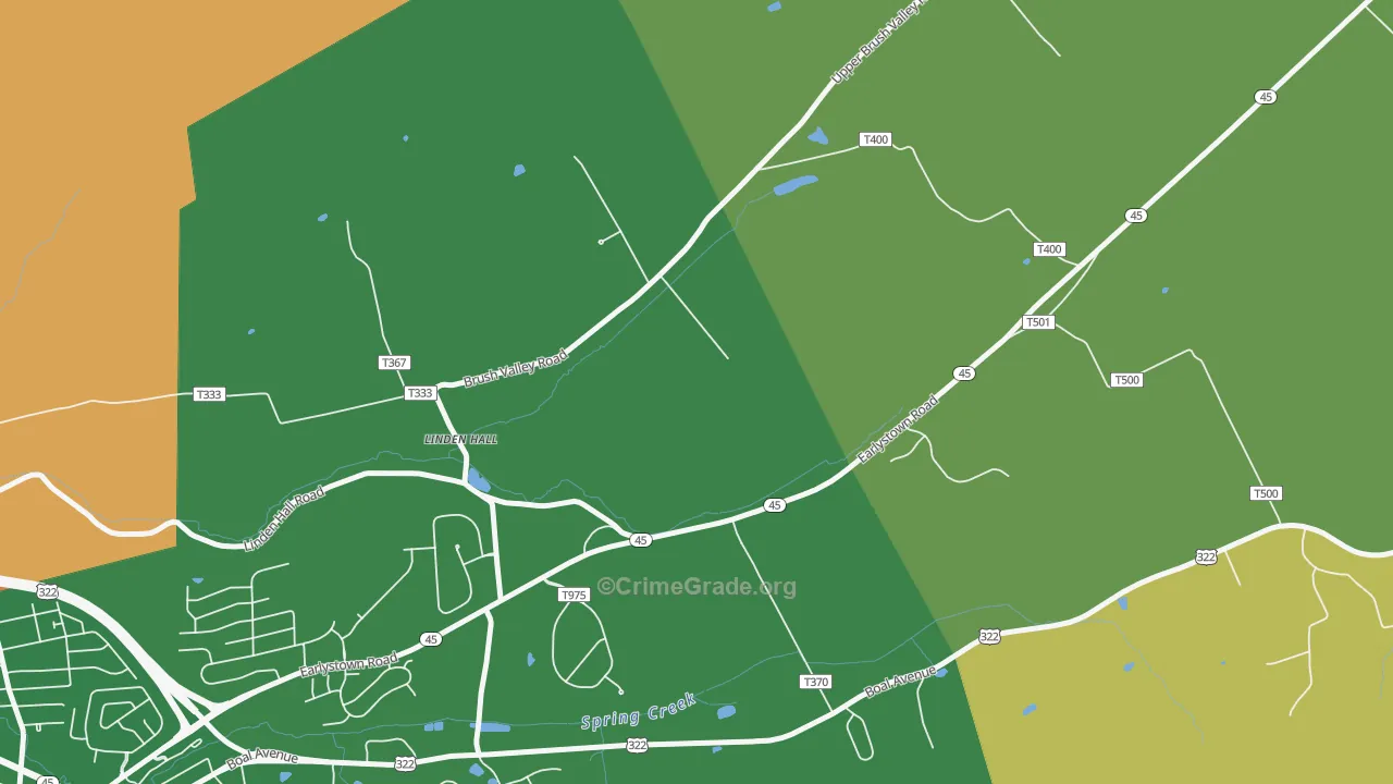 Linden Hall, PA Map of Assault Rates