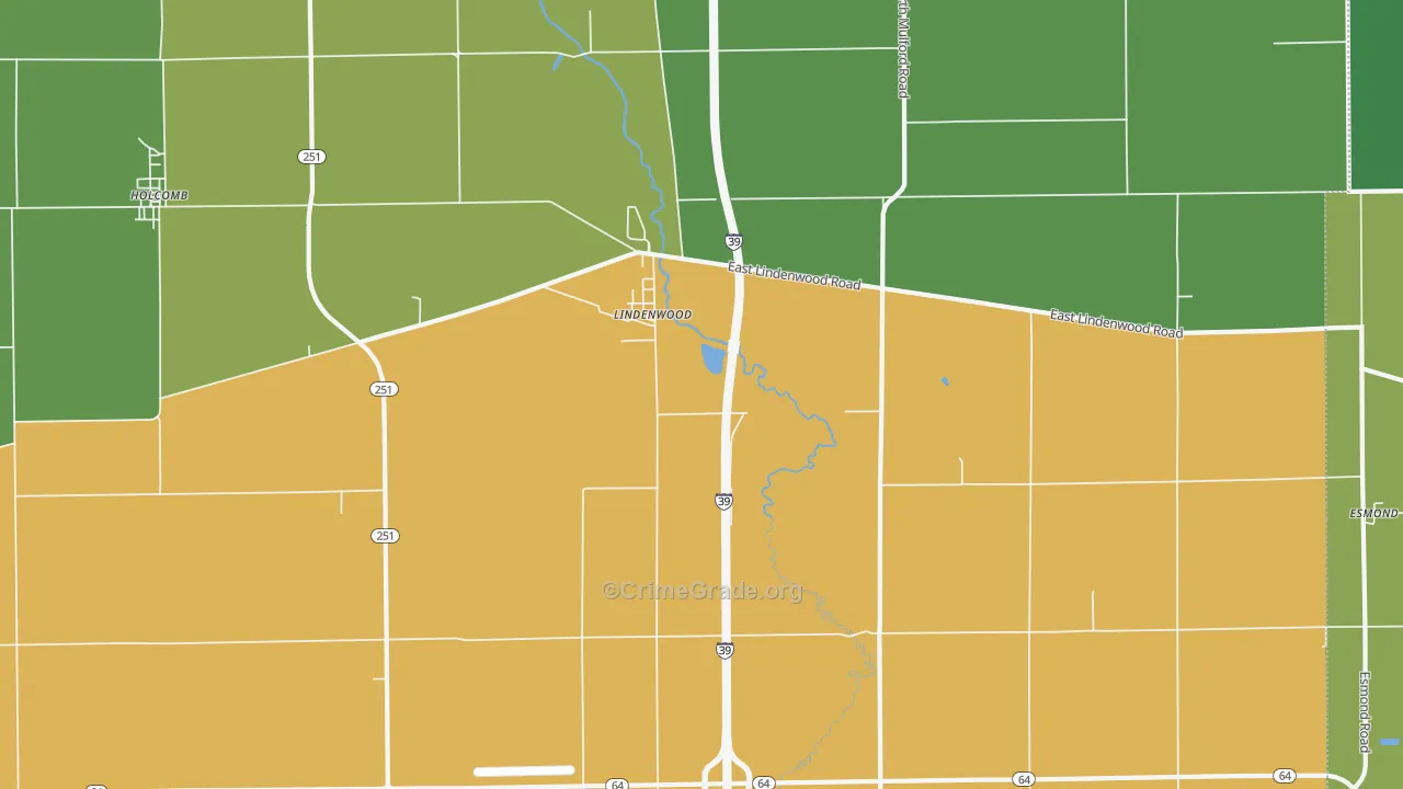 Lindenwood, IL Map of Assault Rates