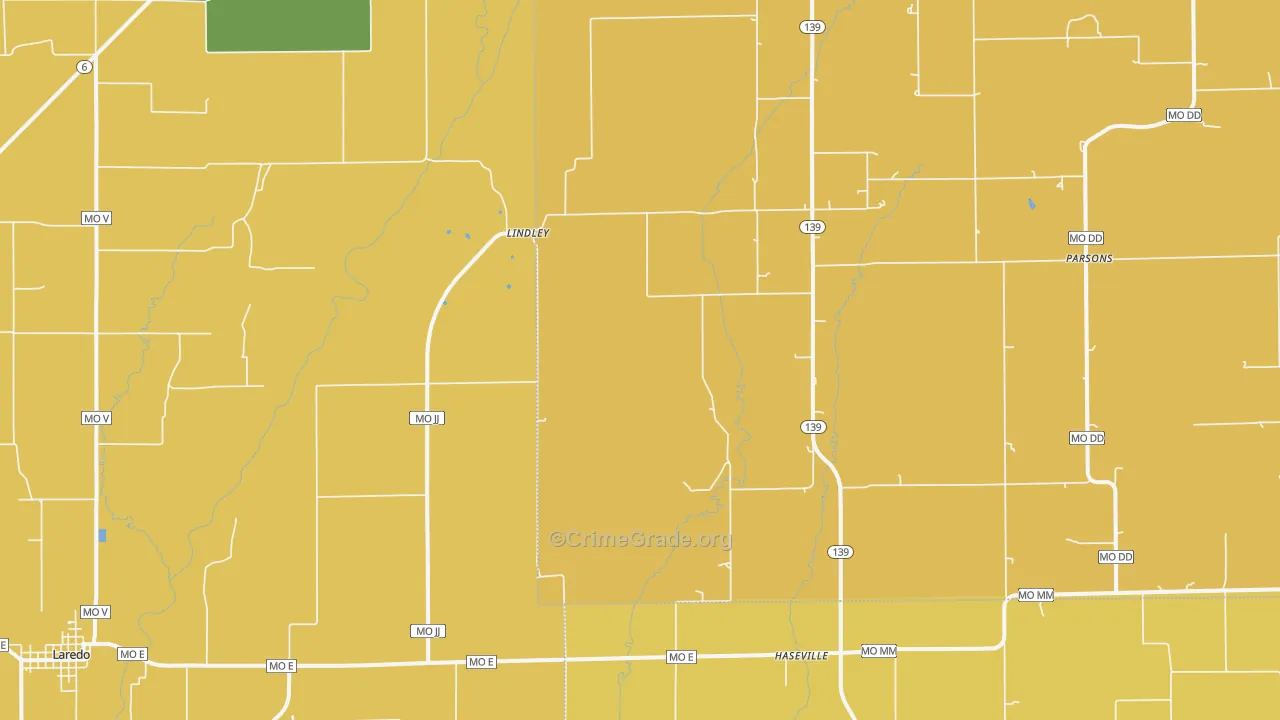 Lindley, MO Map of Assault Rates