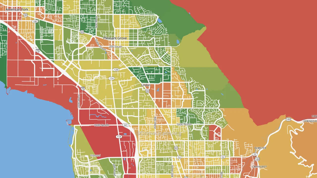 Lindon, UT Map of Assault Rates