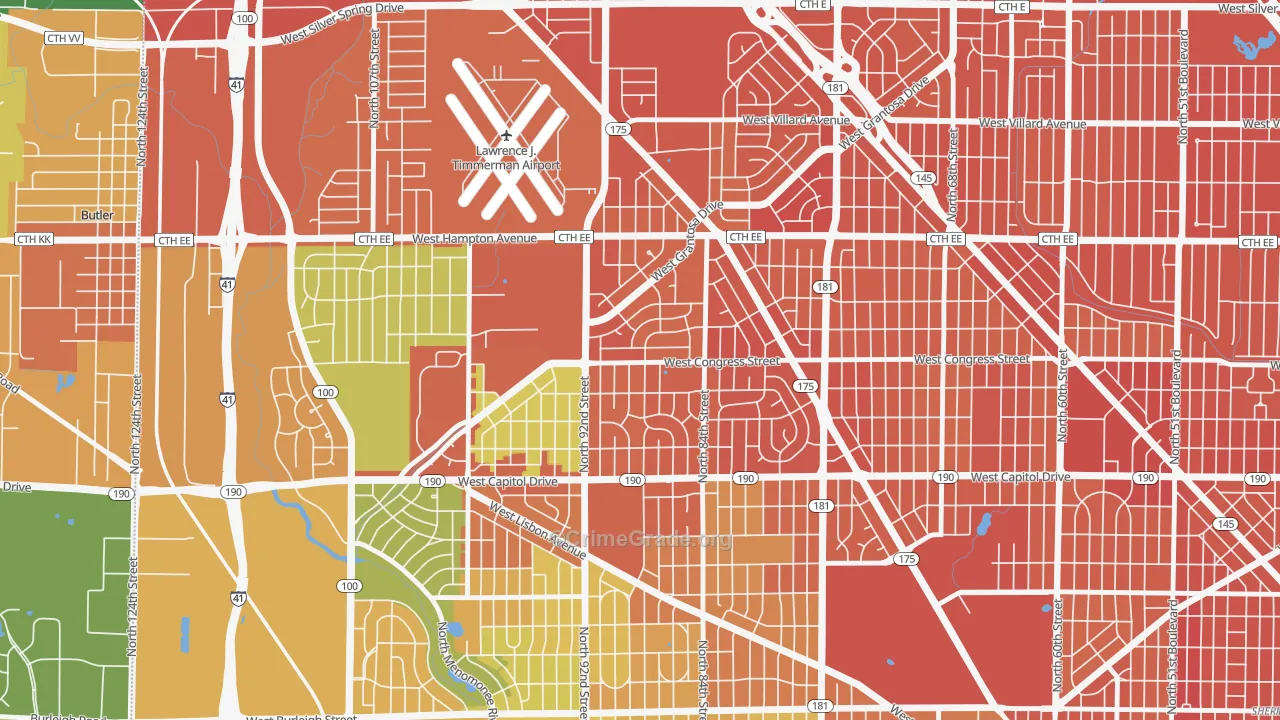 Lindsay Park, Milwaukee, WI Map of Assault Rates