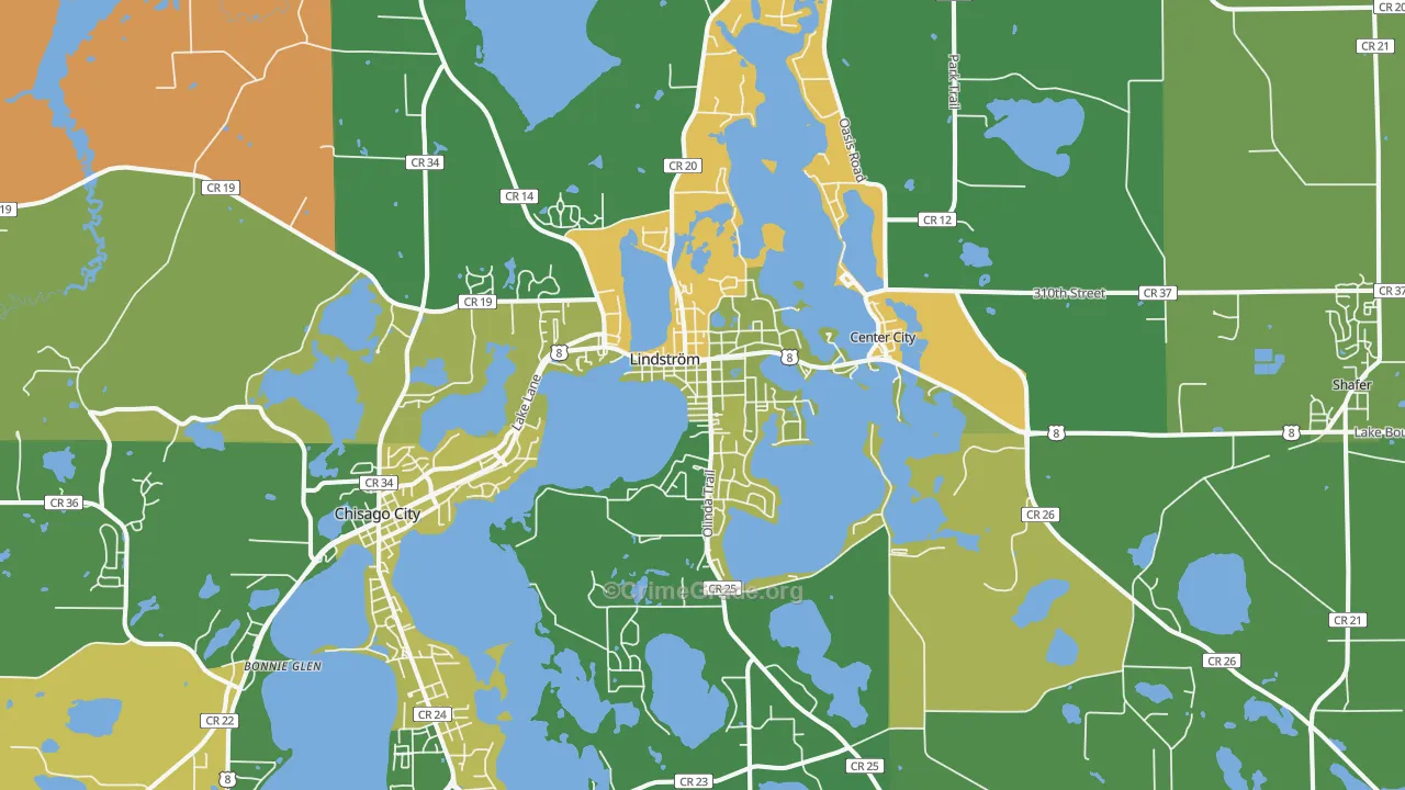 Lindstrom, MN Map of Assault Rates