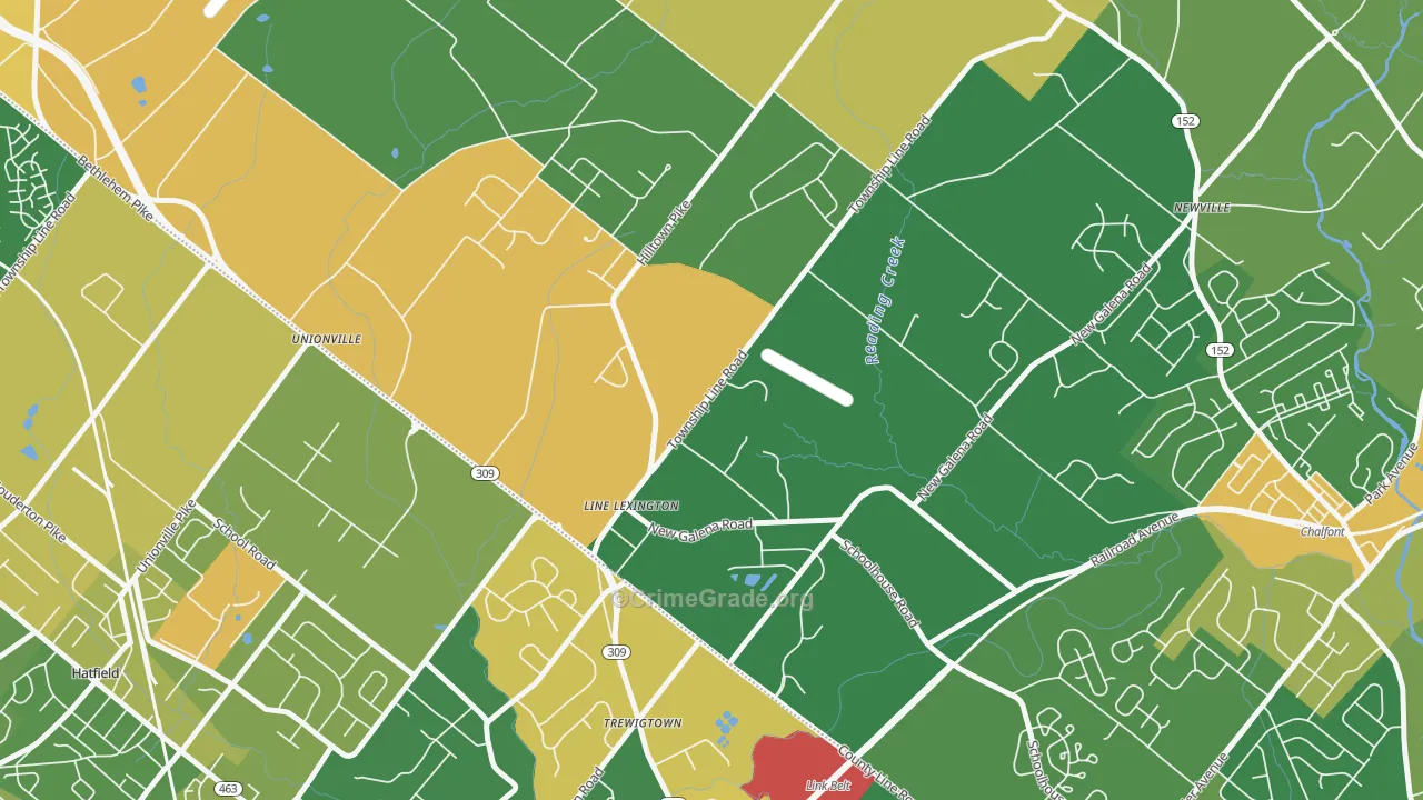 Line Lexington, PA Map of Assault Rates