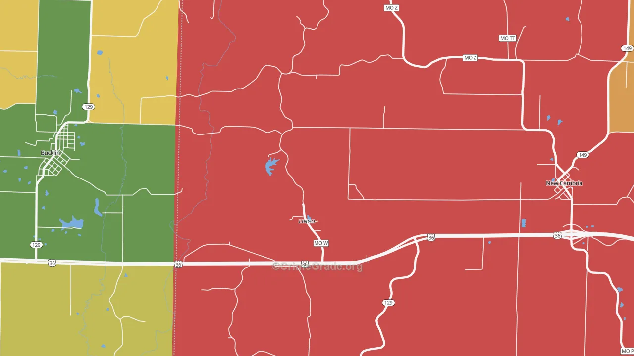 Lingo, MO Map of Assault Rates